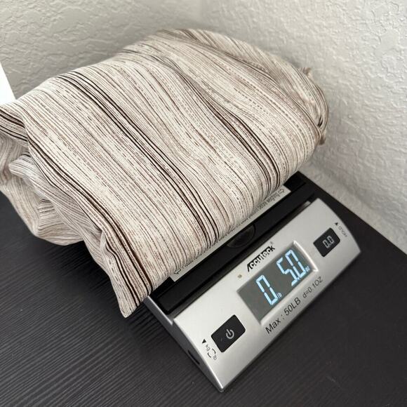 Vintage RUSS USA Brown & Cream Stripe Tie Neck Button Up Blouse Size 12 - Picture 13 of 13